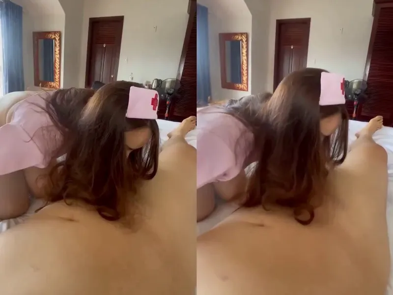 Xoạc em ngành cosplay nhân viên chăm sóc trong nhà nghỉ || p1